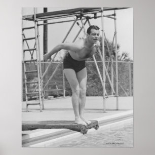 Póster Man on Diving Board