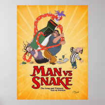 MAN VS SNAKE Don Bluth Poster de Kickstarter