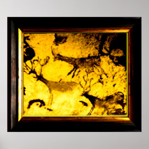 Póster Manada de ciervos de Lascaux