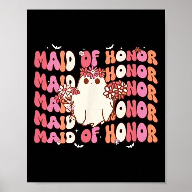 Póster Manada De Honor Ghost Halloween Spooky Chelorette (Frente)
