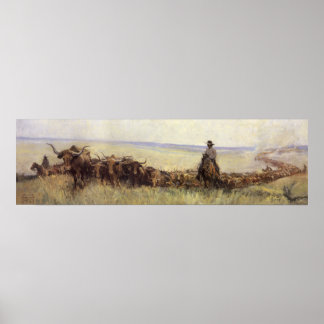 Póster Manada de senderos a Wyoming por WHD Koerner