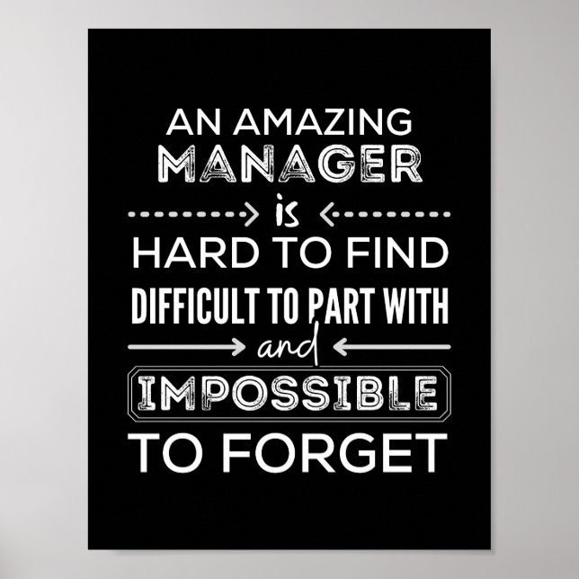 Póster Manager, Gift For Manager, A Truly Great Manager (Frente)