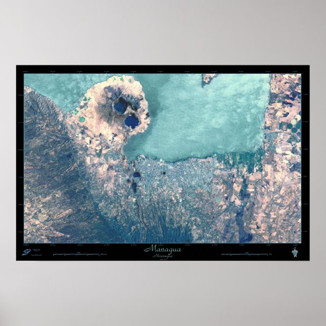 Póster Managua, Poster de Satélites de Nicaragua (Frente)