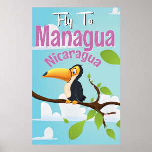 Póster Managua, poster de viajes de cosecha de Nicaragua