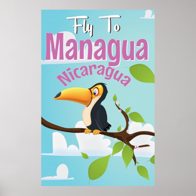 Póster Managua, poster de viajes de cosecha de Nicaragua (Frente)