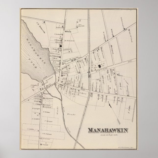 Póster Manahawkin, Nueva Jersey (Frente)