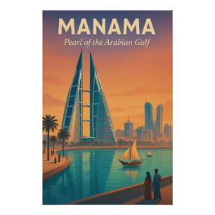 Póster MANAMA – Perla del Golfo Arábigo