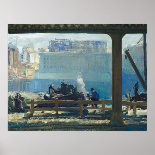 Póster Mañana azul - Poster Bella Artes de George Bellows (Frente)