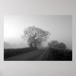 Póster Mañana de Invierno Misty: Cheshire, Inglaterra