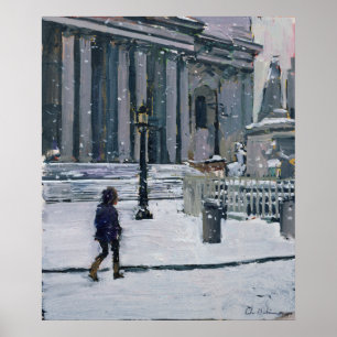 Póster Mañana de nieve Catedral de San Pablo 2009