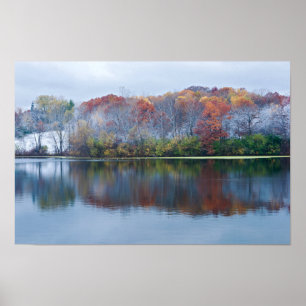 Póster Mañana de otoño nevado en Marthaler Park