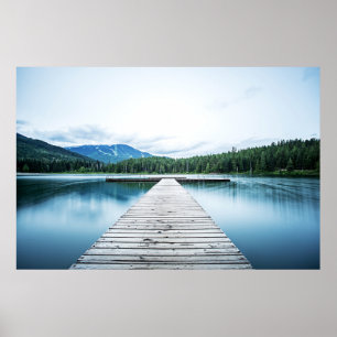 Póster Mañana En El Pier Del Lago Dock