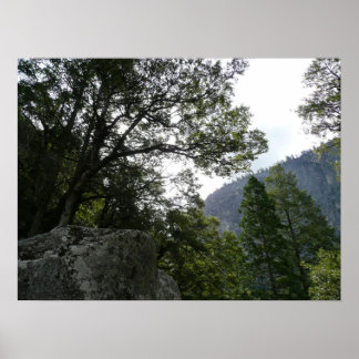 Póster Mañana en el sendero hacia Vernal Falls en Yosemit