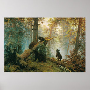 Póster Mañana en un bosque de pinos por Ivan Shishkin