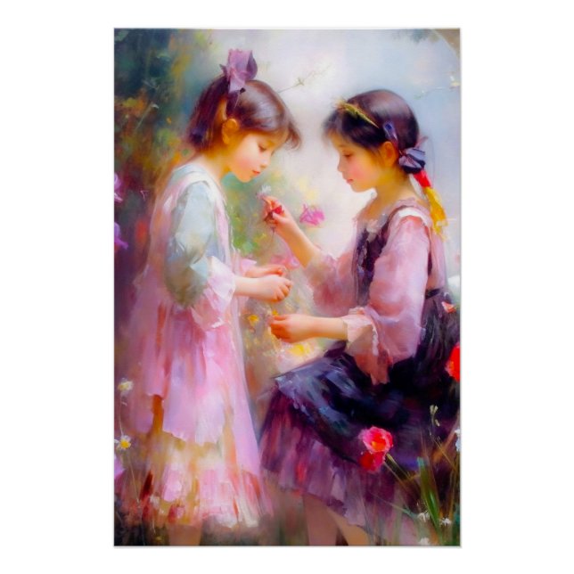 Póster Mañana en un jardín  (Anverso)