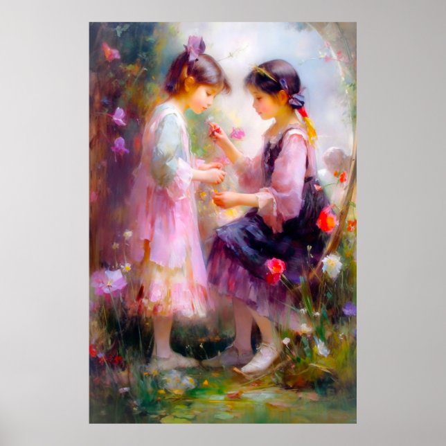 Póster Mañana en un jardín (Frente)