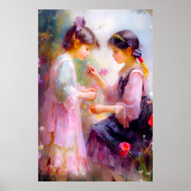 Póster Mañana en un jardín  (Frente)