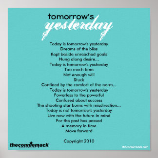 Póster Mañana es Poster ayer