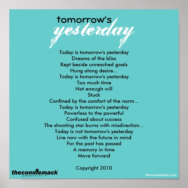 Póster Mañana es Poster ayer (Frente)