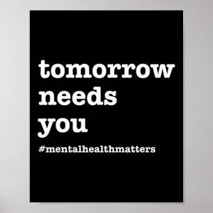 Póster Mañana lo necesita - Conciencia sobre la salud men