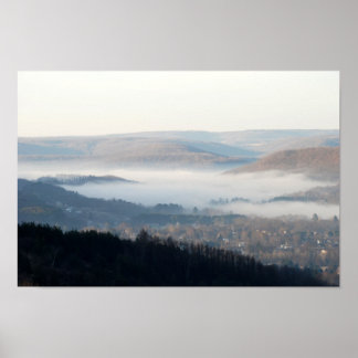 Póster Mañana misty en Wellsville, NY
