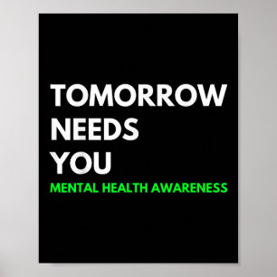 Póster Mañana Necesita Conciencia Sobre La Prevención Del