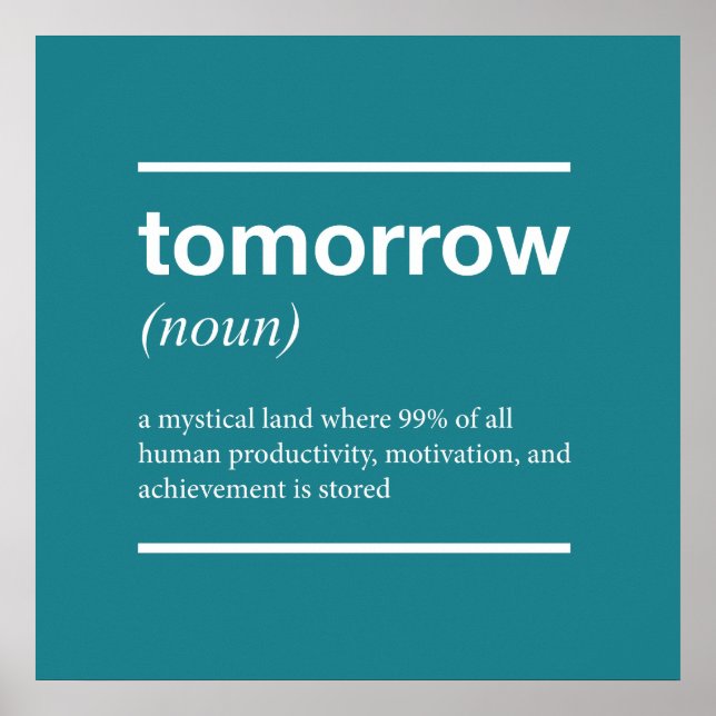 Póster Mañana Poster Inspirador universitario (Frente)