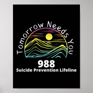 Póster Mañana te necesita - Conciencia suicida - Suicidio