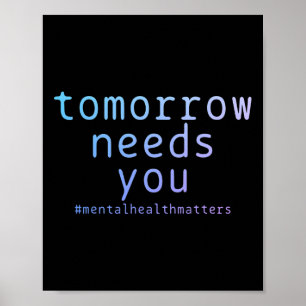 Póster Mañana te necesita Problemas de salud mental Suici