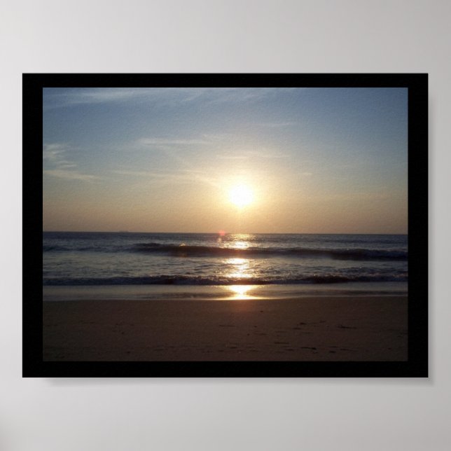 Póster Mañana Tranquila En La Playa (Frente)
