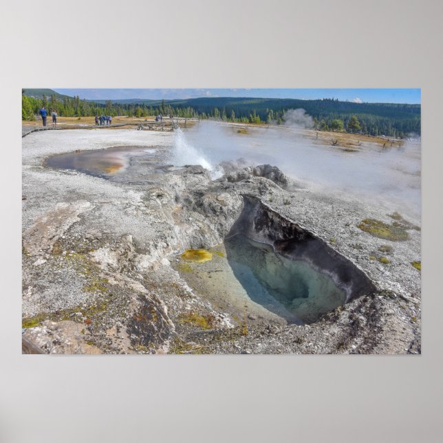 Póster Manantial de Avoca, Cuenca de Biscuit, Yellowstone (Frente)