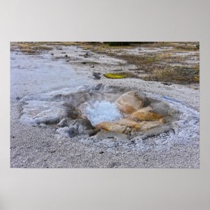 Póster Manantial Shell en el Parque Nacional Yellowstone,
