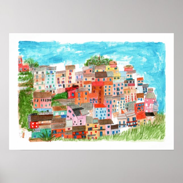 Póster Manarola, Cinque Terre, Poster de Italia (Frente)