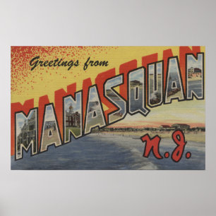 Póster Manasquan, New Jersey - escenas grandes de la