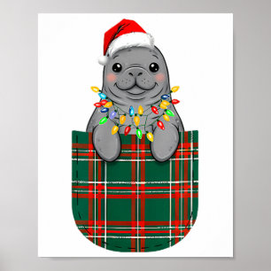Póster Manatí Buffalo Cuadros Verde Rojo Blanco Cket Navi