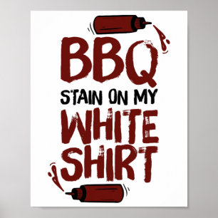 Póster Mancha Bbq En Mi Blanco 1