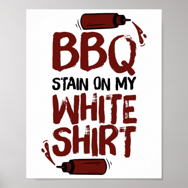 Póster Mancha Bbq En Mi Blanco 1 (Frente)