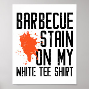 Póster Mancha De Bizcocho En Mis Tee Blancos Hombres Grac