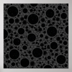 Póster Mancha de burbuja espacial - Negro
