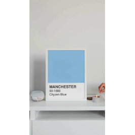 Póster Manchester Blue Cityzen - Ancho completo
