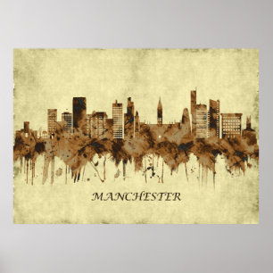 Póster Manchester England Cityscape