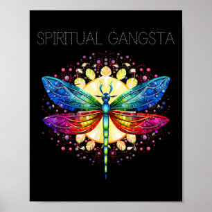 Póster Mandal de Meditación de Yoga de Libélula de Gangst