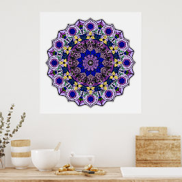 Póster Mandala 12-2 Blueberry - Poster