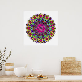 Póster Mandala 12-2 PinkFlower - Poster