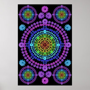 PÓSTER MANDALA 1 DEL ARCO IRIS