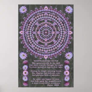 Póster Mandala 5 de Nightblooming con el poema