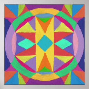 Póster Mandala abstracta