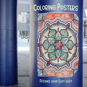 Póster Mandala Adult Coloring Poster