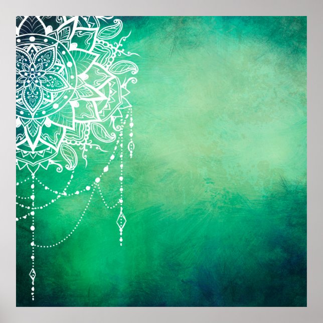 Póster Mandala antecedentes mandala espiritual (Frente)