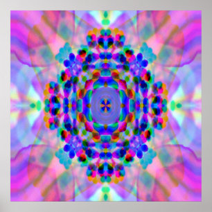 Póster Mandala arcoiris...